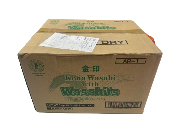 Kinjirushi Wasabi Powder W/Bits, Bag (1 KG)